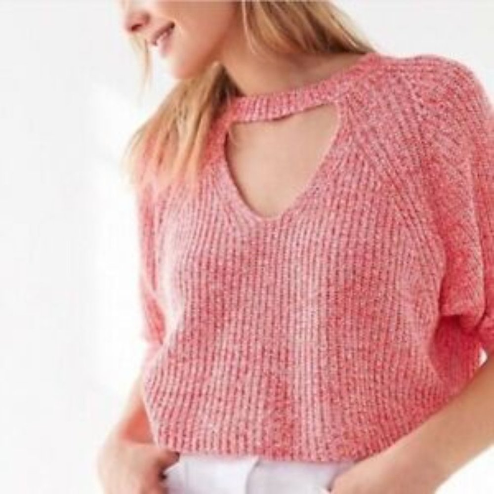 Urban Outfitters Maddie Cut-Out Cropped Sweater XS